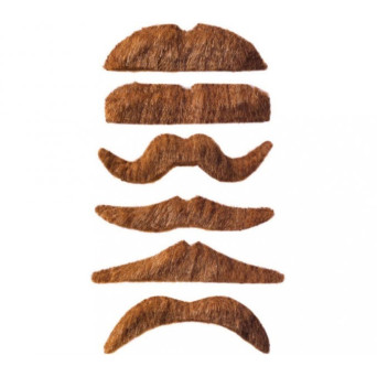 Bigote Rubio Adhesivo Varios Modelos para Adulto