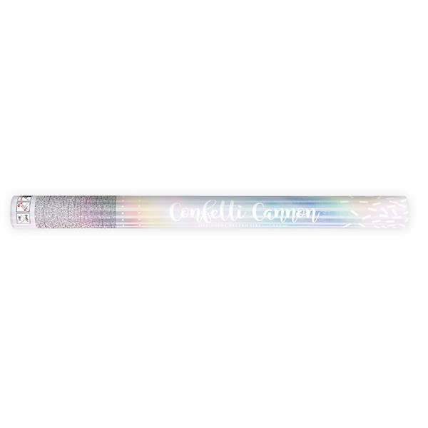 Cañón de Confeti de color Iridiscente de 60 Centímetros