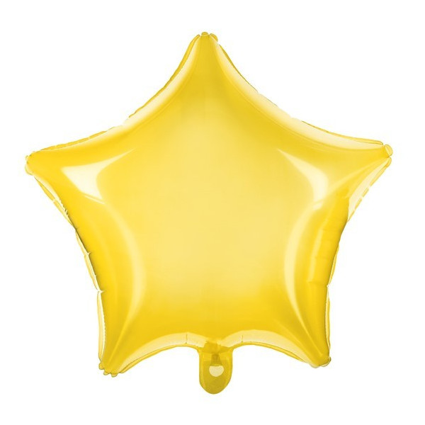 Globo Foil de Estrella de 48 Centímetros de color Amarillo Neón