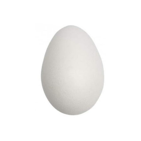 'Huevo de Poliespan de 8 x 5 Centímetros de color Blanco