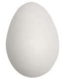 Huevo de Poliespan de 12 Centímetros de color Blanco