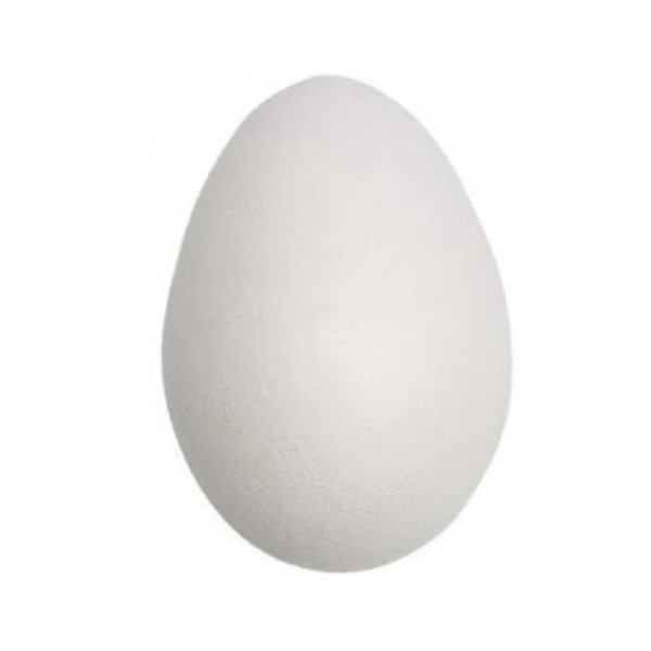 'Huevo de Poliespan de 10 x 7 Centímetros de color Blanco