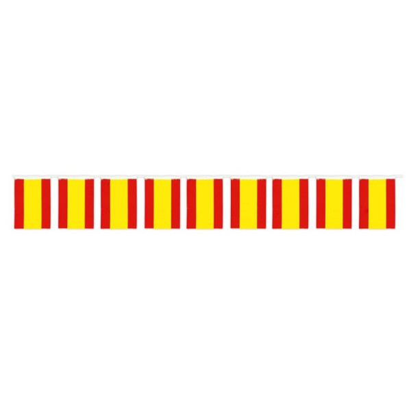 'Guirnalda de Bandera España de Plástico de 20 x 30 Centímetros 50 Metros