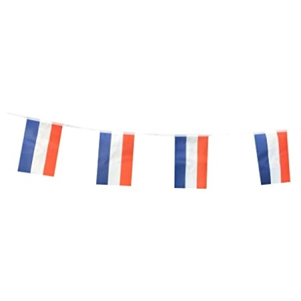 Guirnalda de Bandera Países Bajos de Plástico de 20 x 30 Centímetros 50 Metros