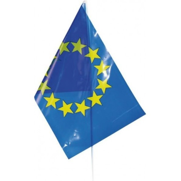 Bandera de Unión Europea de Plástico de 20 x 30 Centímetros con Palo