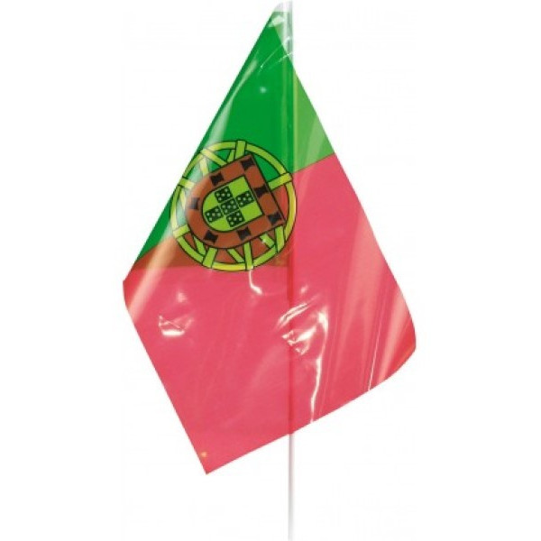 Bandera de Portugal de Plástico de 20 x 30 Centímetros con Palo