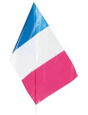 Bandera de Francia de Plástico de 20 x 30 Centímetros con Palo