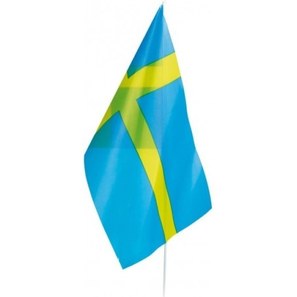 Bandera de Suecia de Plástico de 20 x 30 Centímetros con Palo