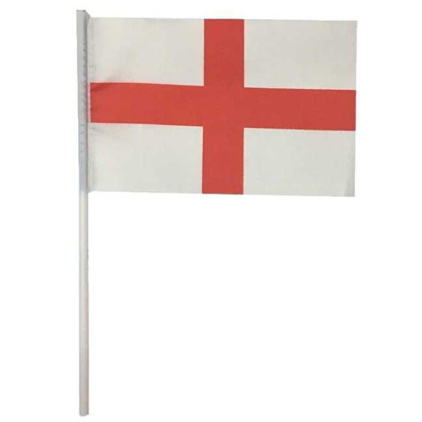 Bandera de Inglaterra de Plástico de 20 x 30 Centímetros con Palo