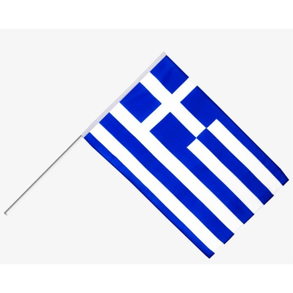 Bandera de Grecia de Plástico de 20 x 30 Centímetros con Palo