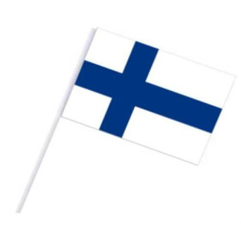 Bandera de Finlandia de Plástico de 20 x 30 Centímetros con Palo