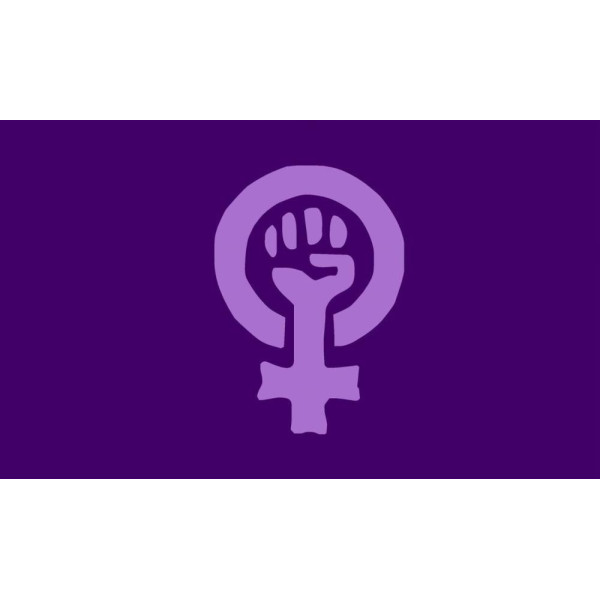Bandera de Feminista de 90 x 150 Centímetros de Poliéster para Interior
