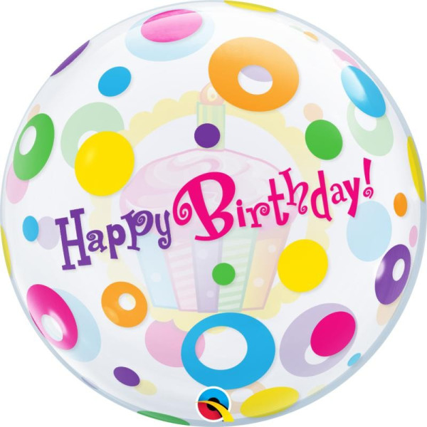 Globo Orbz de Happy Birthday Cupcake de 56 Centímetros