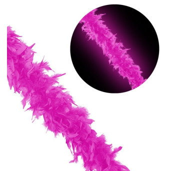 Boa de Plumas de color Rosa Fluorescente de 1,80 Metros y 50 Gramos
