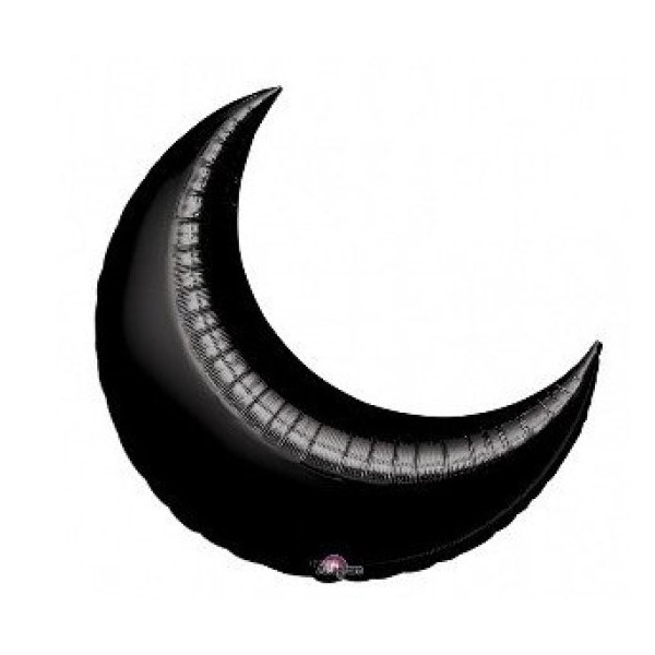 Globo Foil de Luna de 66 Centímetros de color Negro