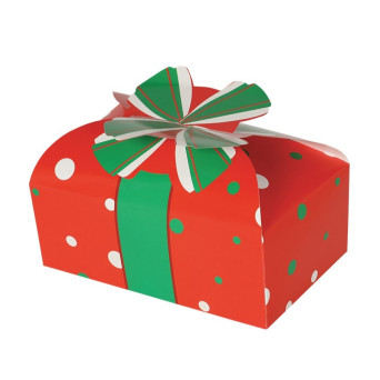 Caja de Navidad de 18 x 11 Centímetros de color Rojo