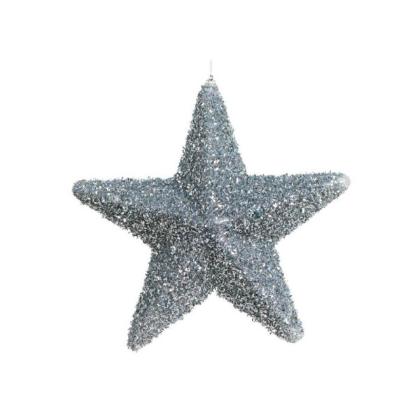 Estrella de Lamé de color Plata para Colgar de 26 Centímetros