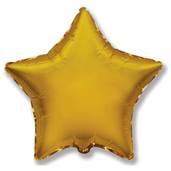 Globo Foil de Estrella de 81 Centímetros de color Oro