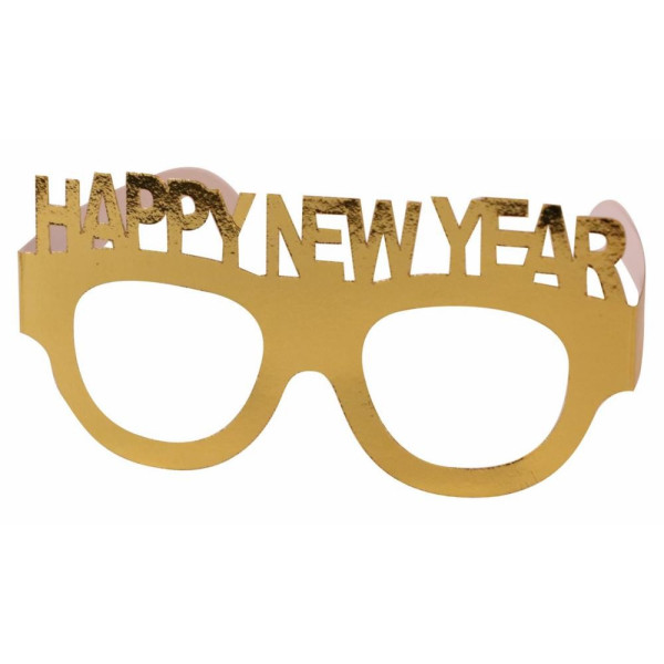 .Gafas de Happy New Year de 14,5 x 7 Centímetros de color Oro