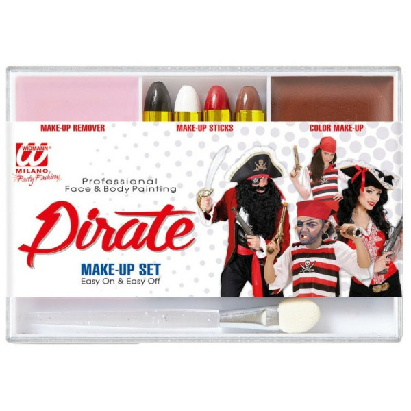 Kit de Maquillaje de Pirata para Cuerpo y Cara Infantil