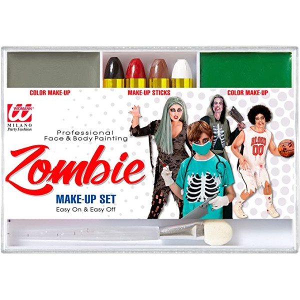 Kit de Maquillaje de Zombie para Cuerpo y Cara