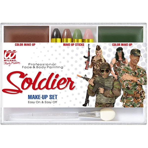Kit de Maquillaje de Soldado para Cuerpo y Cara