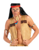 Chaleco de Vaquero o Indio Americano de color Marrón para Adulto