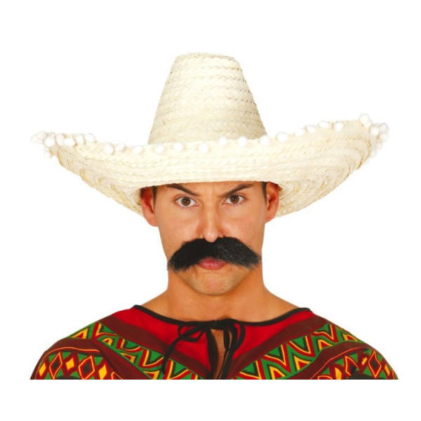 Sombrero de Mexicano de 50 Centímetros de color Paja para Adulto