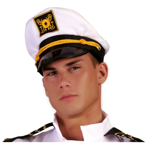Gorra de Capitán de color Blanco para Adulto