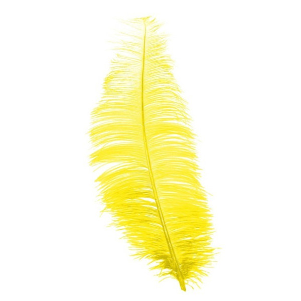 Pluma de Avestruz de 30 Centímetros de color Amarillo