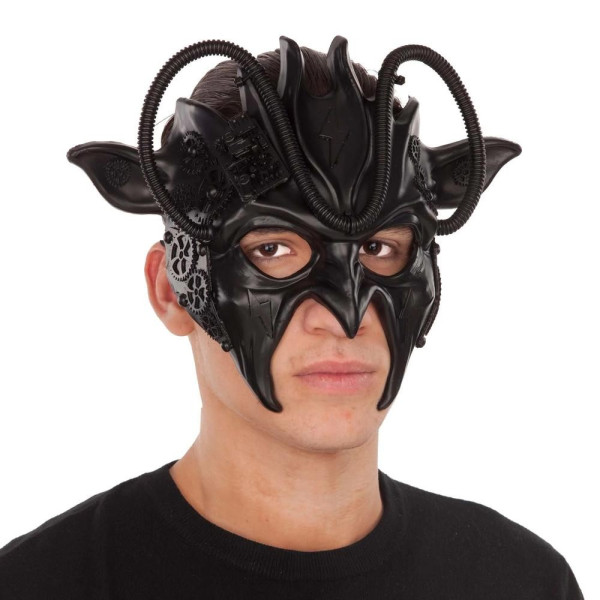 Máscara de Steampunk de color Negro para Adulto