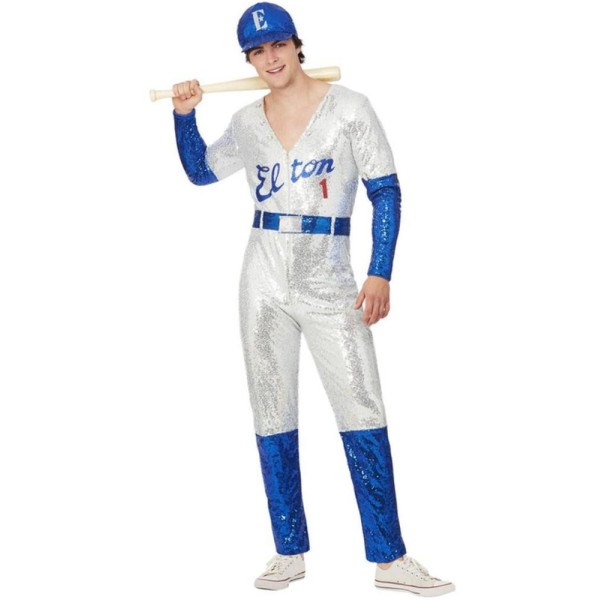  Disfraz de Elton John Jugador de Béisbol Deluxe para Adulto