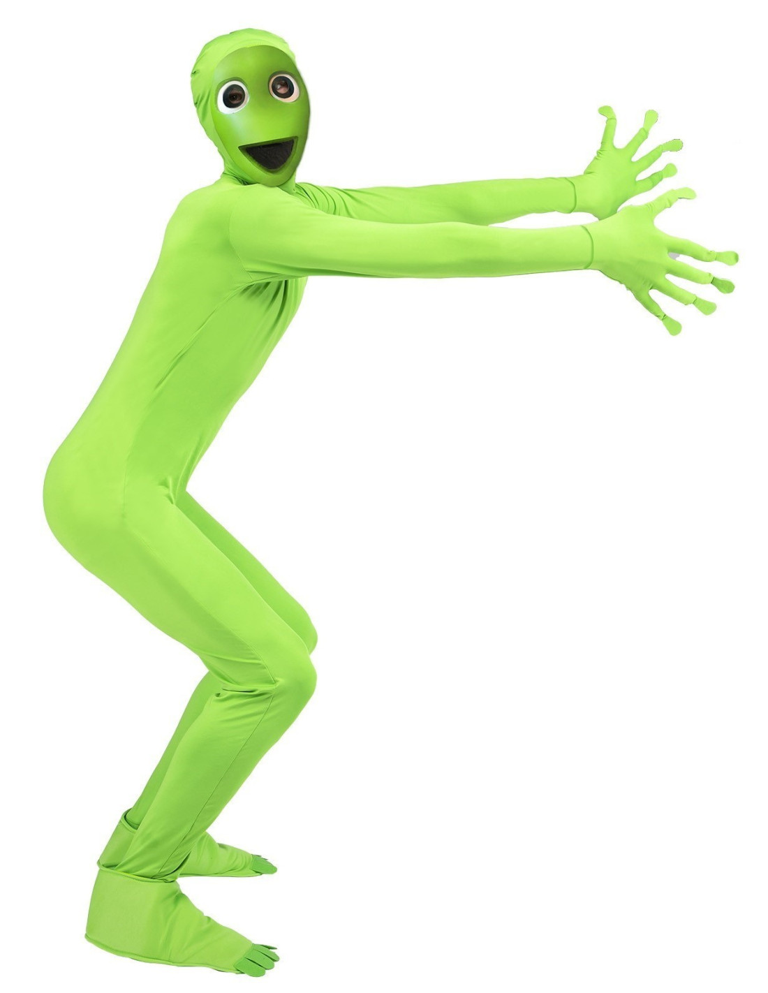 Disfraz de Alien Verde con capa para adolescentes