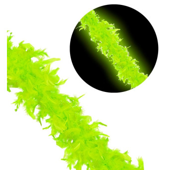 Boa de Plumas de color Verde Fluorescente de 1,80 Metros y 50 Gramos