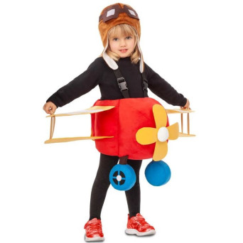 Disfraz de Piloto Montado en Avión Infantil