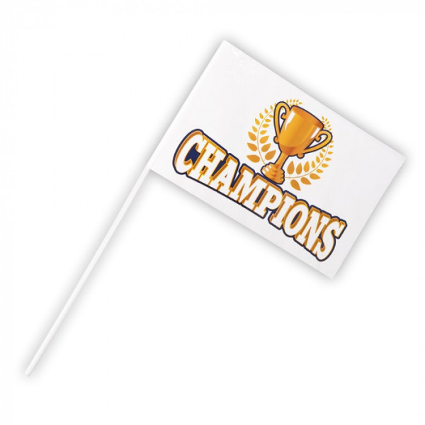 Bandera de Champions de 17 x 25 Centímetros con Palo