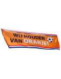  Banner de Wij Houden Van Oranje de 74 x 220 Centímetros