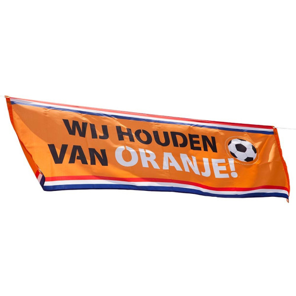 Banner de Wij Houden Van Oranje de 74 x 220 Centímetros