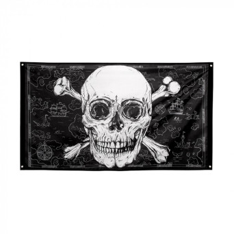 Bandera de Pirata de 90 x 150 Centímetros