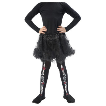 Pantis de color Negro del Día de los Muertos Mexicano Infantil