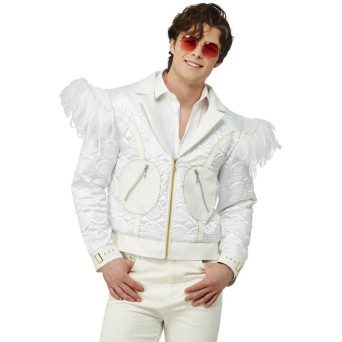 Chaqueta de Elton John con Plumas para Adulto