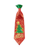 Corbata de Árbol de Navidad con Purpurina