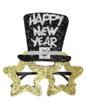 Gafas de Feliz Año Nuevo de color Oro y Negro para Adulto