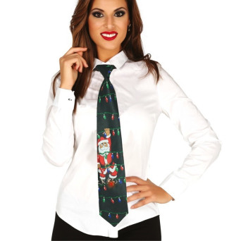 Corbata de Papá Noel con Luz y Sonido