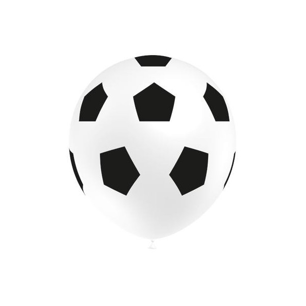  Globo Látex de Balón de Fútbol 8 Unidades R12 de 30 Centímetros 100% Biodegradable