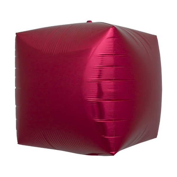 Globo Foil de Cubo de 43 Centímetros de color Rojo