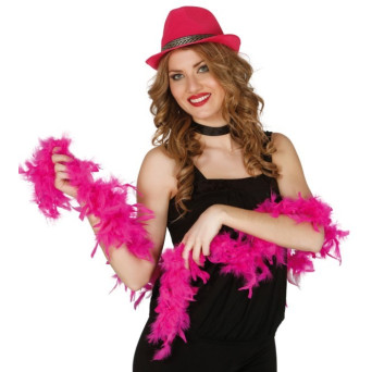 Boa de Plumas de color Fucsia de 1,80 Metros y 40 Gramos