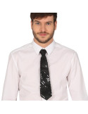 Corbata de color Negro de 35 Centímetros con Lentejuelas