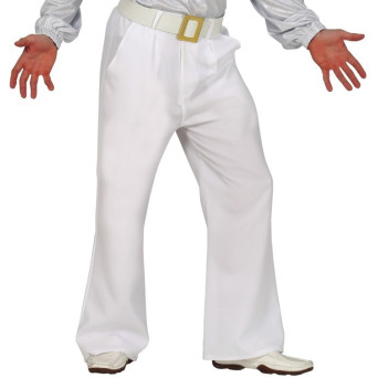 Pantalón de Disco de color Blanco para Adulto
