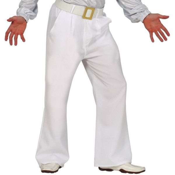 Pantalón de Disco de color Blanco para Adulto